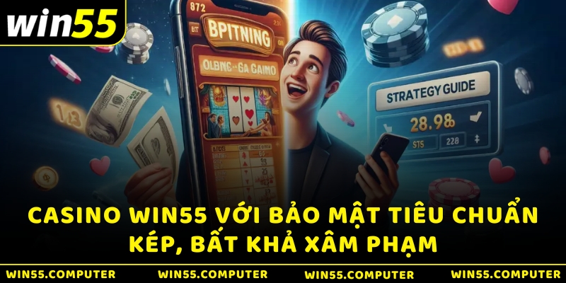 Casino WIN55 với bảo mật tiêu chuẩn kép, bất khả xâm phạm